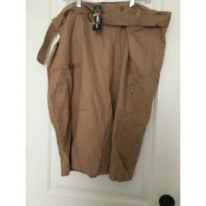 Red Face Men's Big & Tall Brown Shorts Belted Pockets Size 50